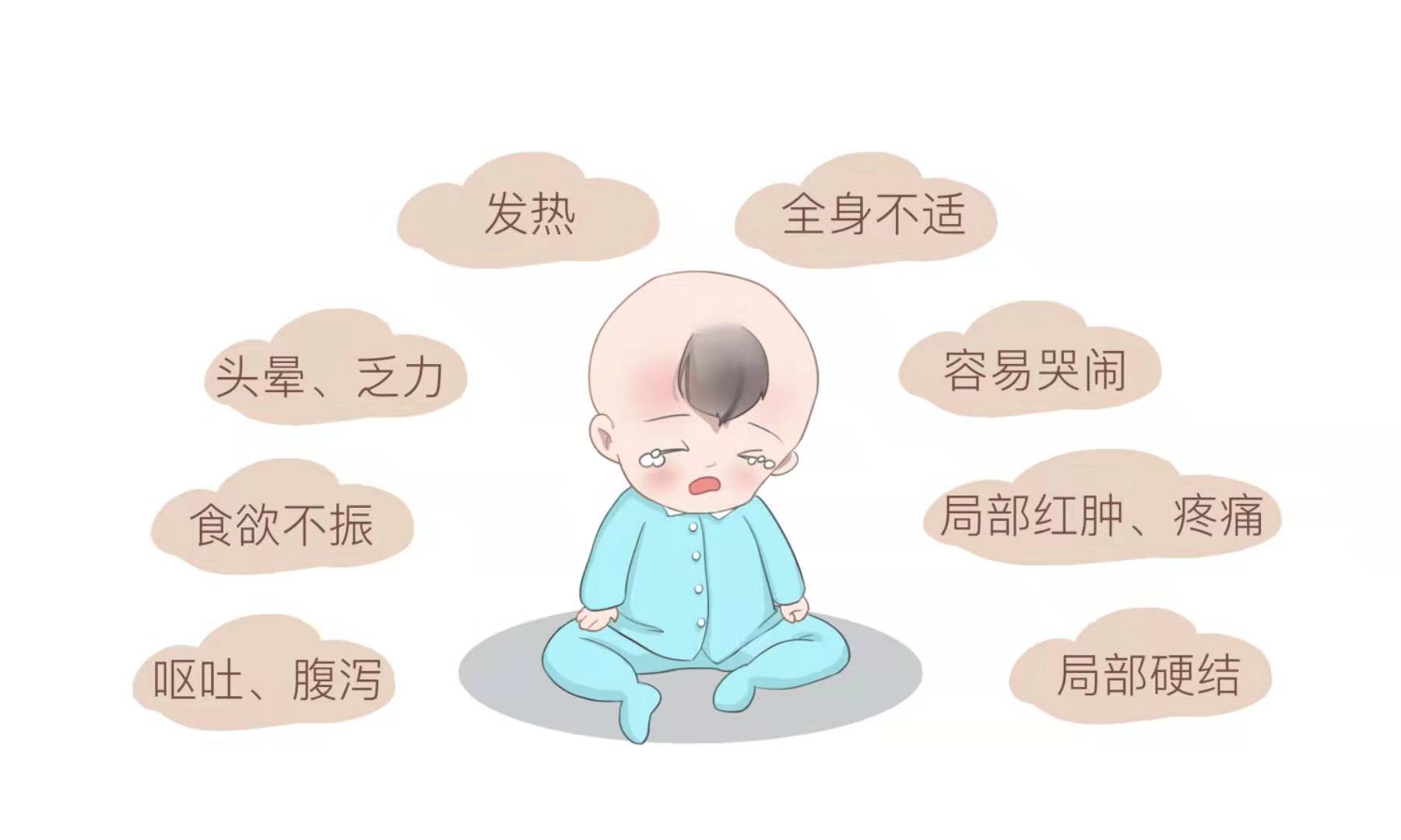 寶寶打完疫苗后出現(xiàn)發(fā)燒、接種部位紅腫怎么辦？